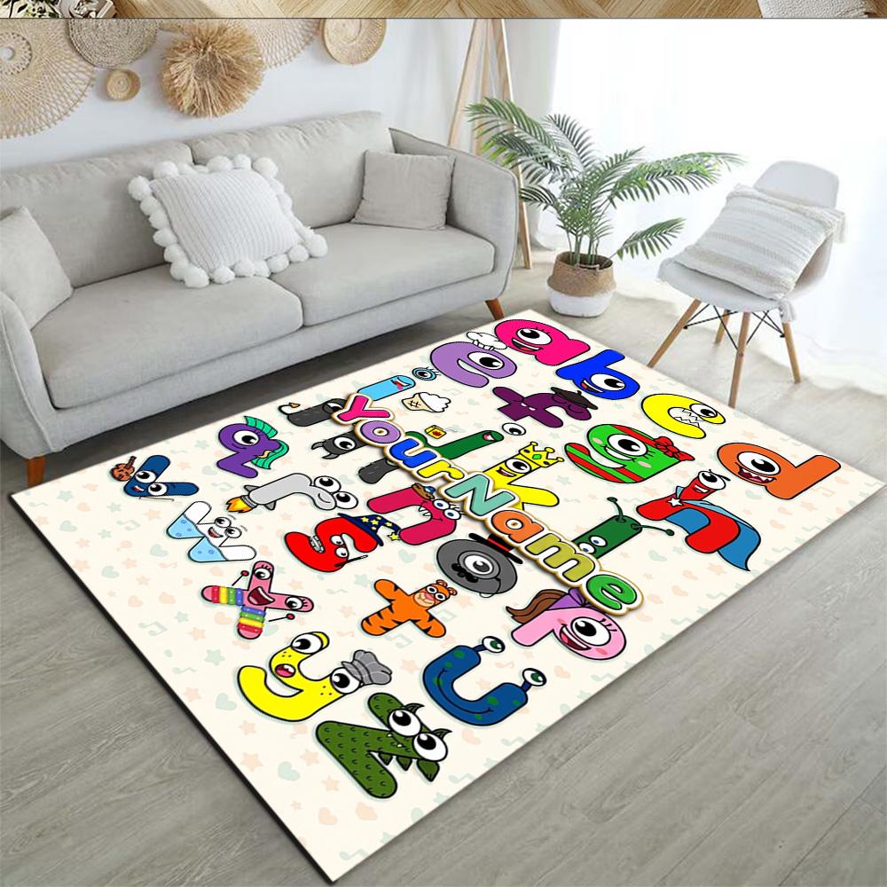 Tappeto Personalizzabile con Area Nome Numberblocks per Soggiorni Studio Ingresso Dormitorio Tappeto Antiscivolo Decorazioni Ufficio Anime Regalo Spirituale