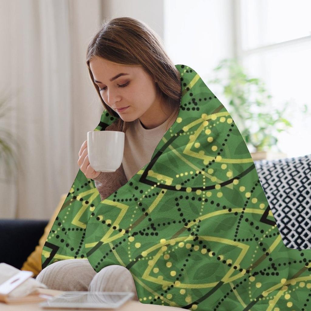 Kopie des klassischen Sitzbezugs, der in Straßenbahnen und Zügen von Melbourne Metro zu finden ist! Überwurfdecke Weich Kariert Plüsch Stranddecken