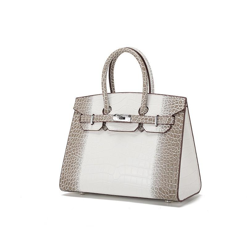 Womens Crocodile Texture Shoulder Bag Large