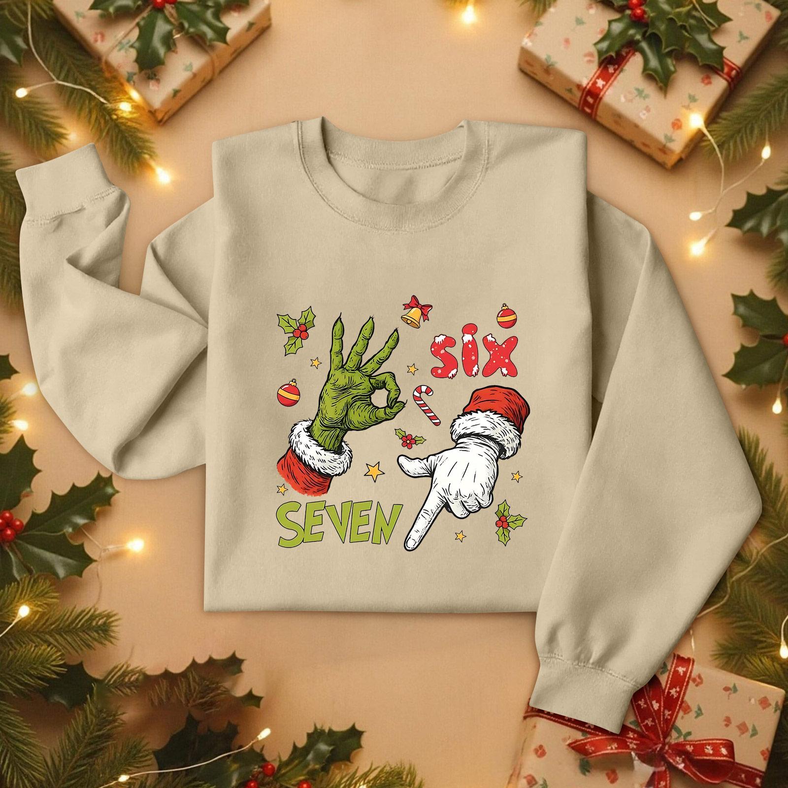 

Рождественские футболки и толстовки, женские толстовки, толстовки-пуловеры с длинным рукавом, женские топы с длинным рукавом M хаки