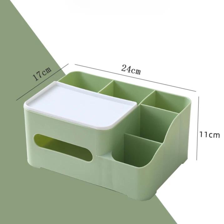Multifunctional Tissue Storage Box Cover Napkin Holder Sundries Ontainer Stationery Organizer for Bedroom Office Bathroom Vanity