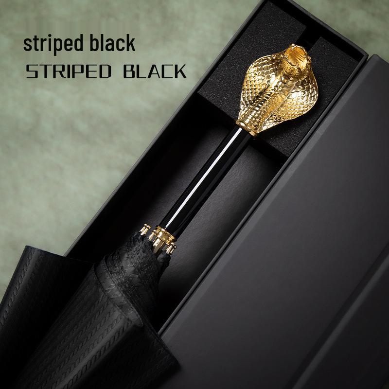 

Ветрозащитный зонт с ручкой «Золотая кобра»: Восьмиугольный дизайн, Автоматический, Очень большой, Легкая роскошь, Длинная ручка, Идеальный подарок 8 Ribs