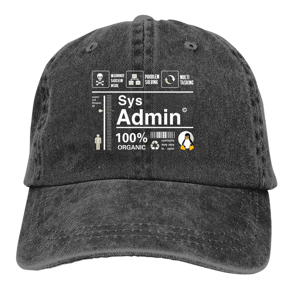 Linux Kit Infografik Sys Admin Pinguin Baseballkappe Herren Hüte Damen Visor Schutz Snapback Computer CPU Kern Kappen