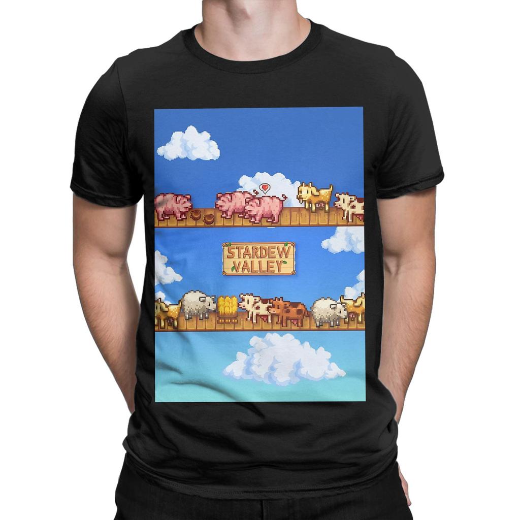Stardew Valley Barn Life Novelty 100% Cotton T-Shirt Stardew Valley Tees Tops For Men