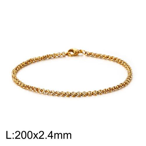 Simple Chain Punk Style Stainless Steel Men And Women Bracelets