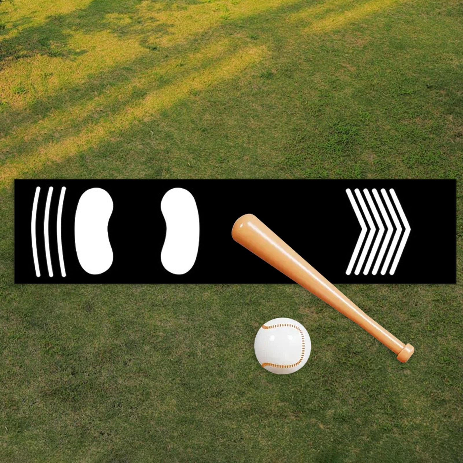 

Бейсбольный и софтбольный коврик для отбивания, отработка правильной осанки стоя, легкий чёрный