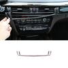 For BMW X5 X6 F15 F16 ABS Carbon Fiber Texture / Silver Car Interior Center Control Air Condition Air Outlet Frame Cover Trim