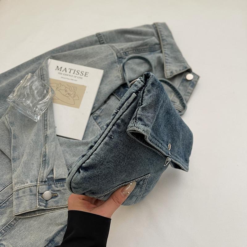 Denim Shoulder Bag Large Capacity Messenger Bag Women's Messenger Bag