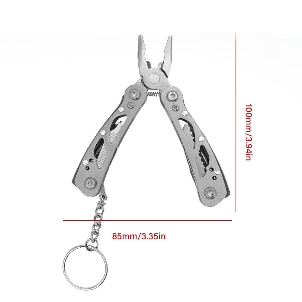 Stainless Steel Camping Multitool Folding Pliers & Knife Design Portable Outdoor Survival Gear for Hiking & Emergency Situations