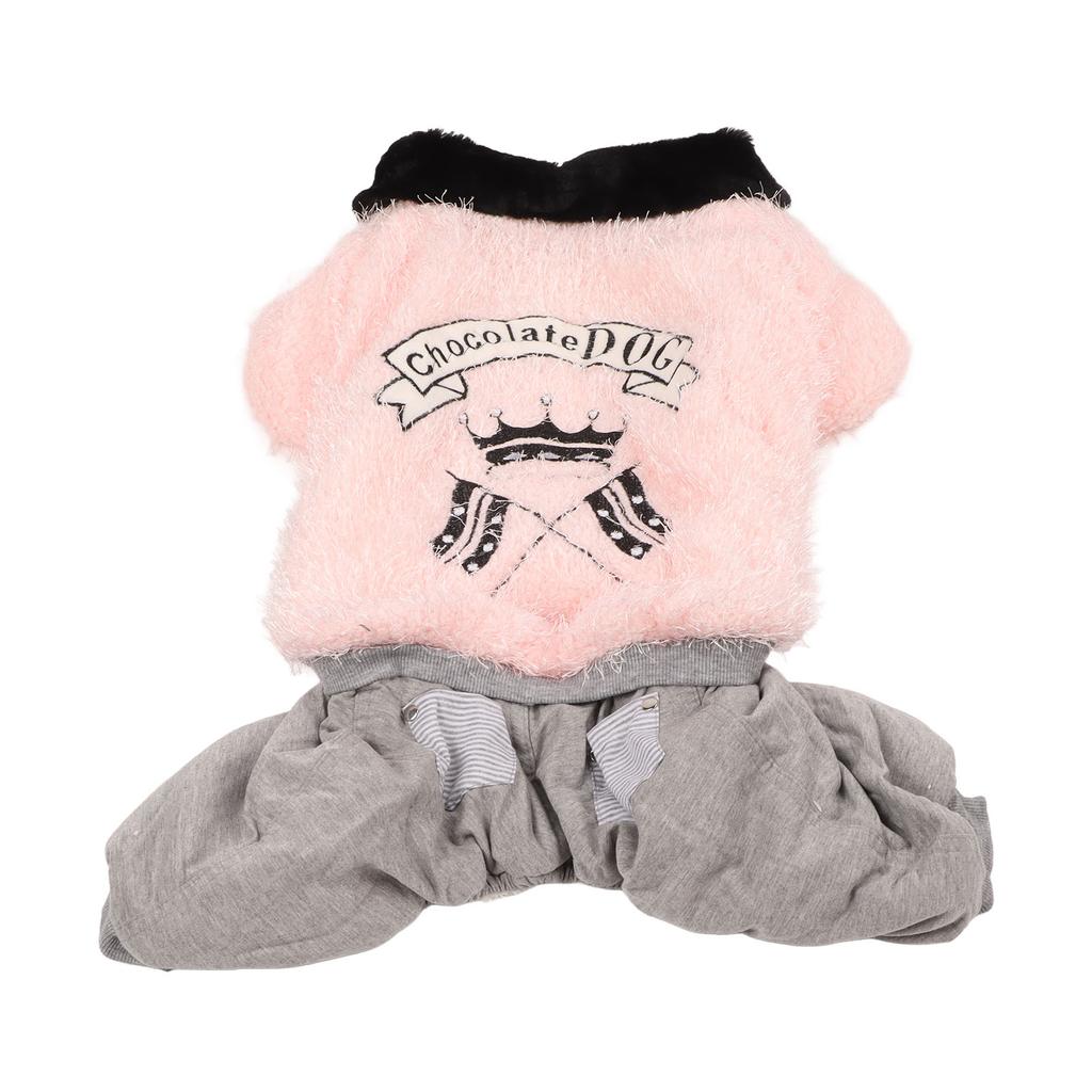 Dog Winter Clothes Plush Warm Thick 4 Legged Cute Pet Cold Weather Outfit for Medium Large Dogs