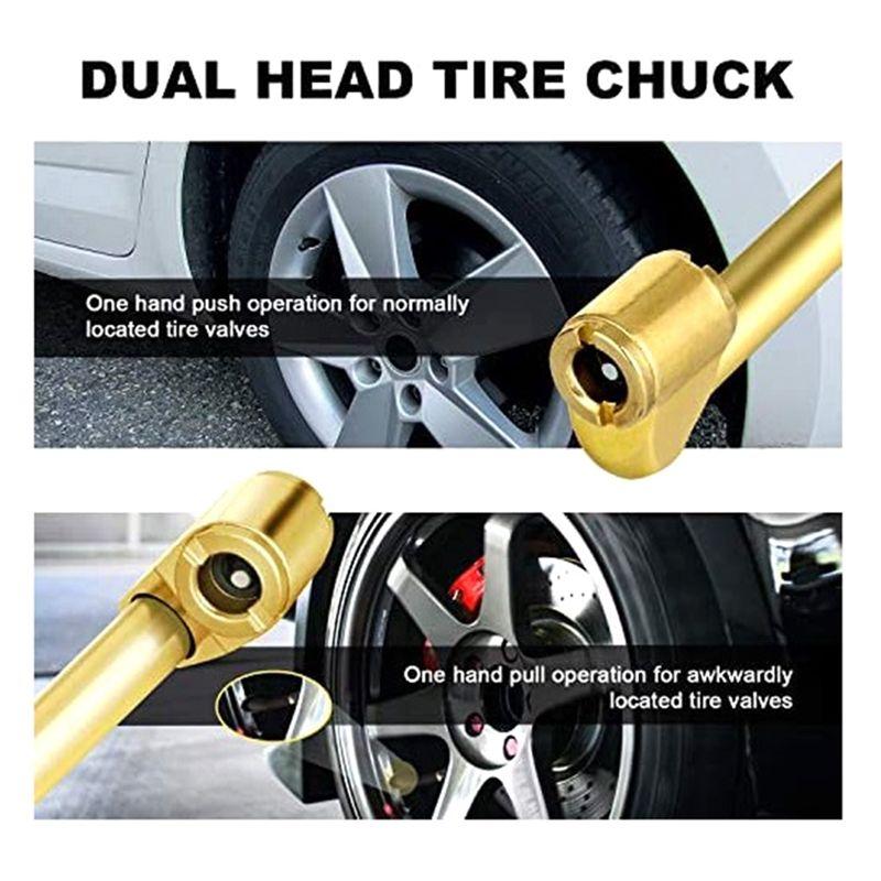 Feb.8Pc Air Chuck Set-1/4In Female Closed Ball Chuck&Dual Head Air Chuck&Male Plug Tire Air Fill Kit For Tire Inflator Gauge