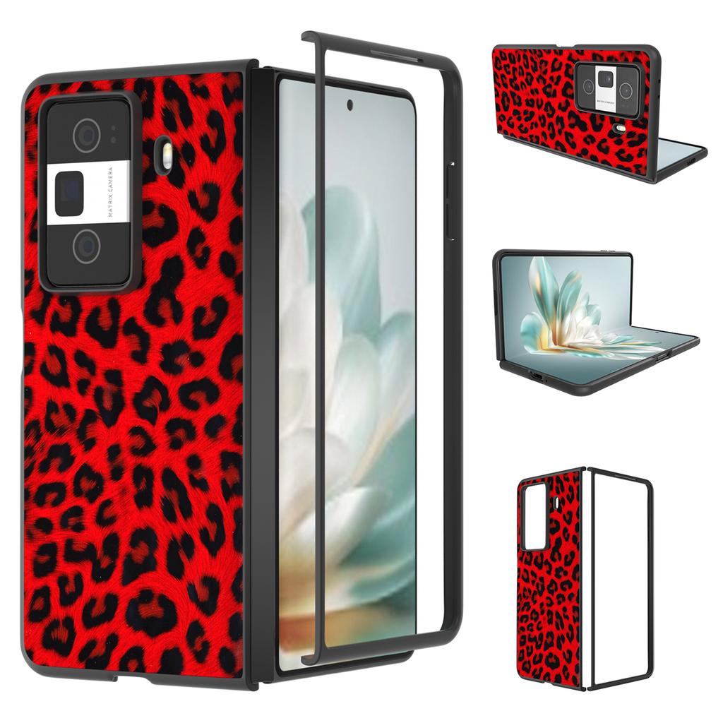For Honor Magic Vs3 5G Case Leopard Pattern Leather Coated PC Phone Cover