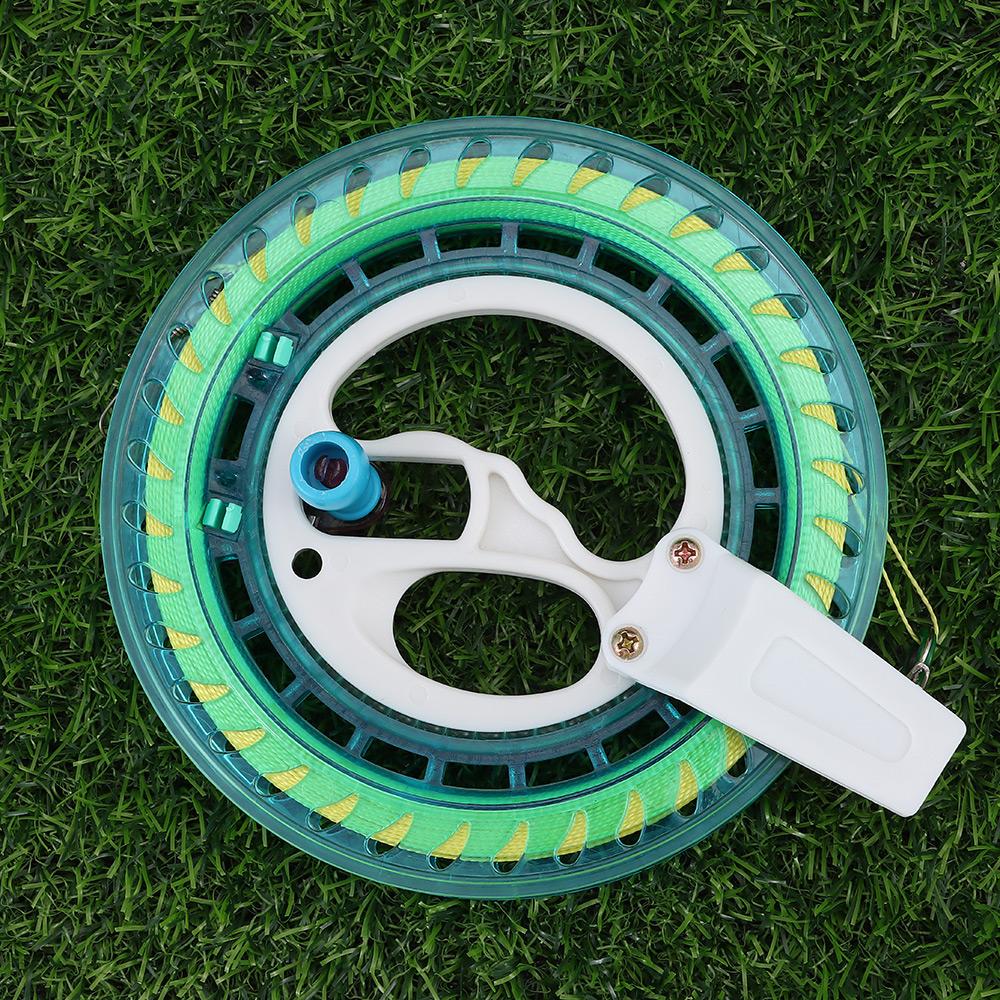Grip Round Blue Fying Kites Handle Tool Kite Reel Winder Fire Wheel String Flying