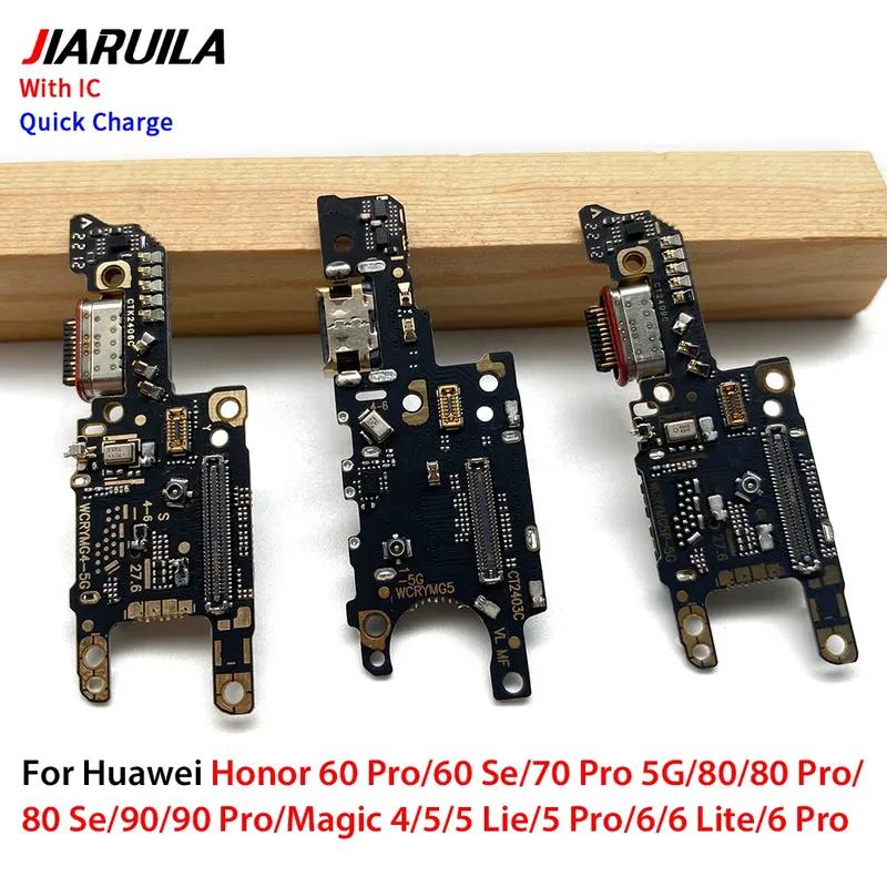 New USB Charging Port Dock Charger Connector Board Flex Cable For Huawei Honor Magic 4 5 6 7 8 Pro Lite