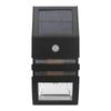 Solar Powered PIR Motion Sensor 2 LED   Wall Light Garden Security Lamps Black Warm White