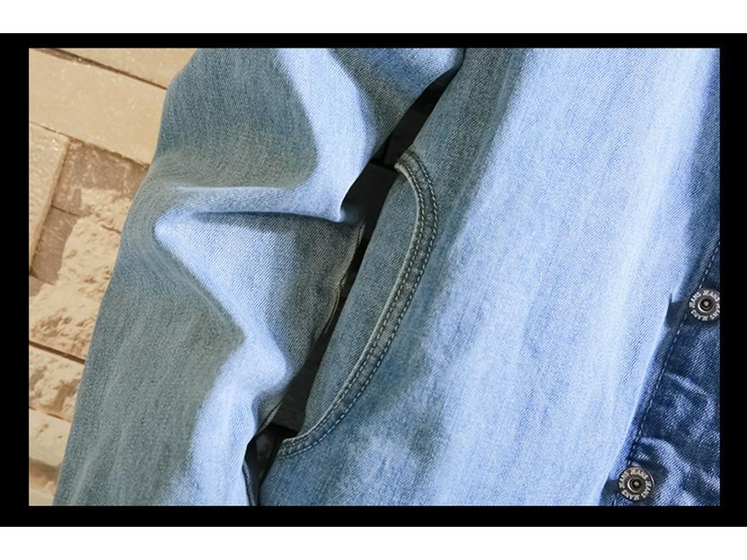 Men's Casual Autumn Japanese Denim Hoodie Jacket