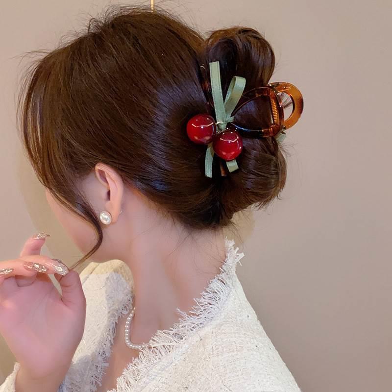Influencer Cherry Bow Claw Clip for Women - Medium 2024 Style