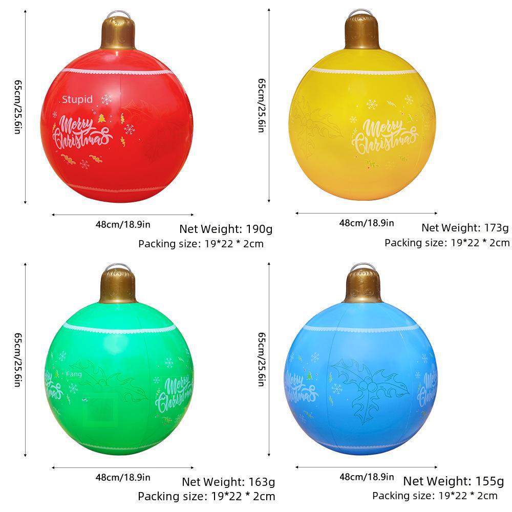 "Remote-Control Inflatable Christmas Lantern Ball for Outdoor Decoration"
