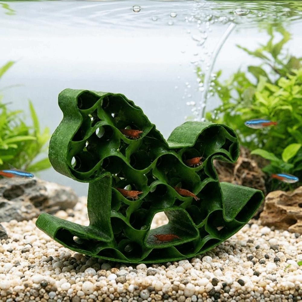 3D Printed Shrimp Hideout Simulation Aquarium Ornament Creative Fish Hollow Shelter  Office