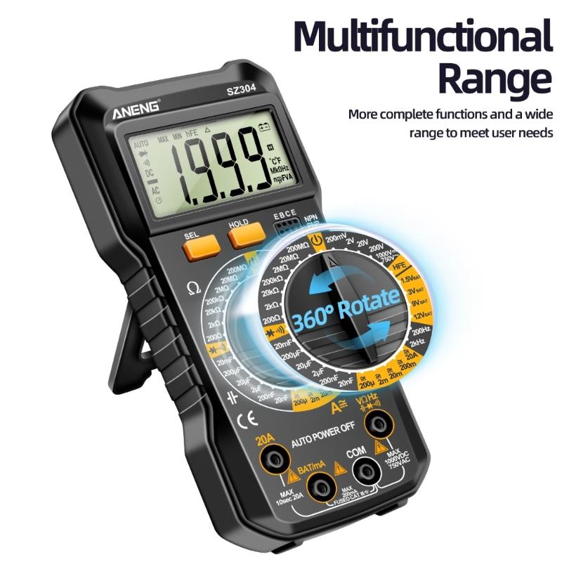 Digital Multimeter Pen Meter USB Charge Voltmeter Auto Ranges Voltage Tester Backlight Flashlight Sensitivity Adjustable