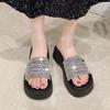 Fashion Shoes Glitter Slides House Slippers Platform Slipers Women Fashion Jelly 2025 Summer Luxury Soft Casual Crystal Leisure Slippers
