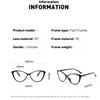 New Vintage Pochromic Eyeglasses Large Frame Cat Eye Reading Glasses Blue Light Blocking Eye Protection Presbyopia Eyewear