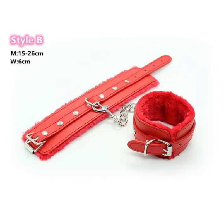 Bondage Set BDSM Kit of Adjustable Leather Handcuffs Sex Toys with Cross Lock for Men Women Fetish Adult Games Erotic Accessory