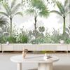 Tropical Green Plant Tapestry: Palm Leaf and Rainforest Jungle Wall Art for Bedroom, Bedroom or Office Decoration At Home.