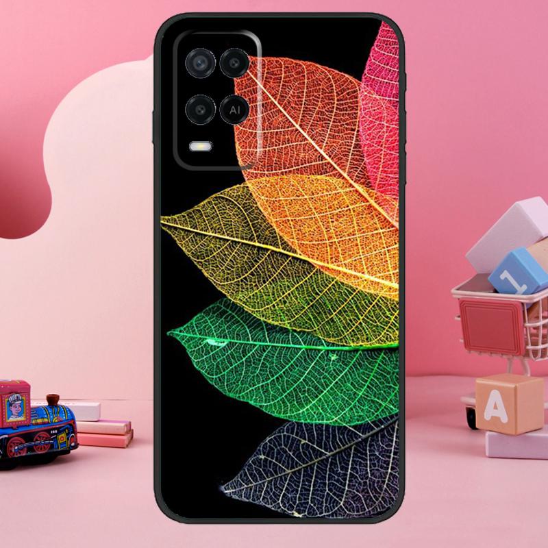 Colorful Leaves Case For Oppo A74 A94 A54 A17 A57 A77 A76 A16 A96 A18 A60 A80 A40 A38 A58 A78 A98 A15 A5 Pro