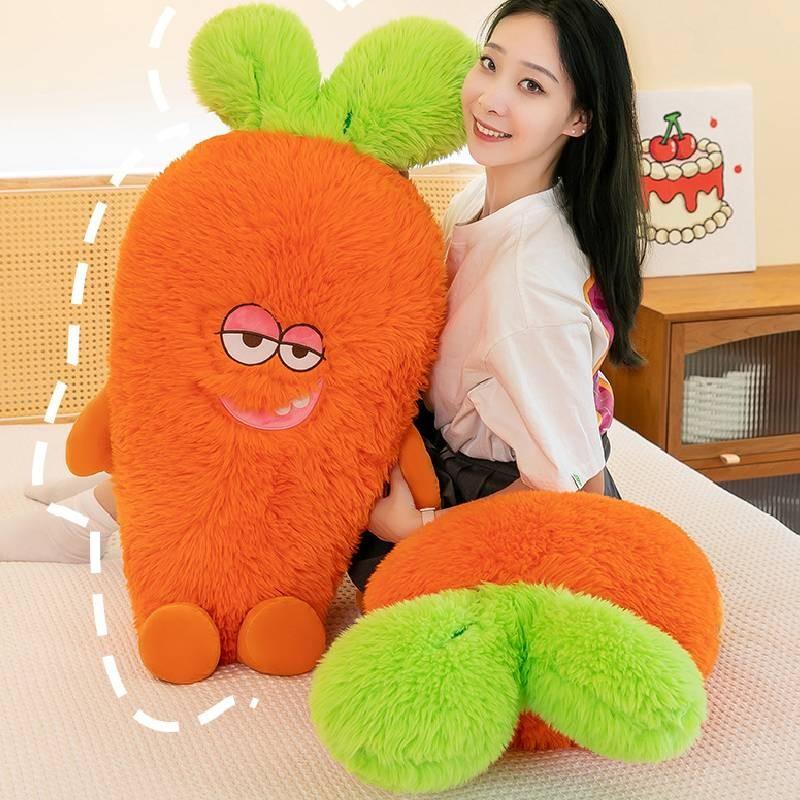 Carrot Plush Toys Cartoon Expression Food Fill Doll Christmas Gifts Garnish