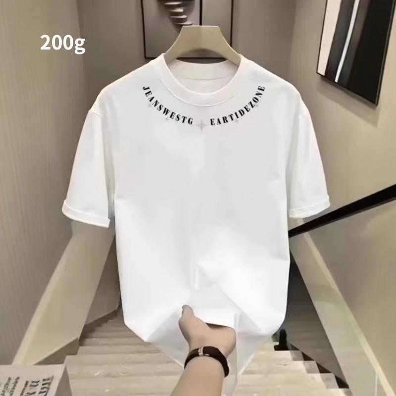 Men's Short-Sleeve Summer New Casual Printed Cotton T-Shirt Top