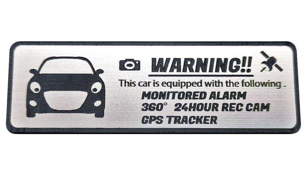 Honami Works Copen Cero LA400K Copen Celo Security Emblem 24 Hour Surveillance Dash Cam GPS Tracker Sticker