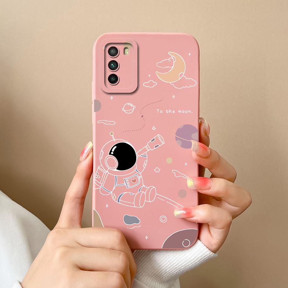 Case For Xiaomi Poco M3 Pro Floral Soft Liquid Silicone Camera Protection Anti Choc Back Cover For Poco M 3 Pro M3Pro Coque Capa