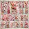 8 Blatt A5 Blumen Papier Scrapbook Papier Briefpapier Dekoratives Papier für Bastelarbeiten Scrapbooking Album Dekoration