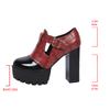 Elegant Deep Mouth Coarse Heel Casual Single Shoes for Women's  Autumn New Color Blocked Fashion Comfortable Versatile Pumps