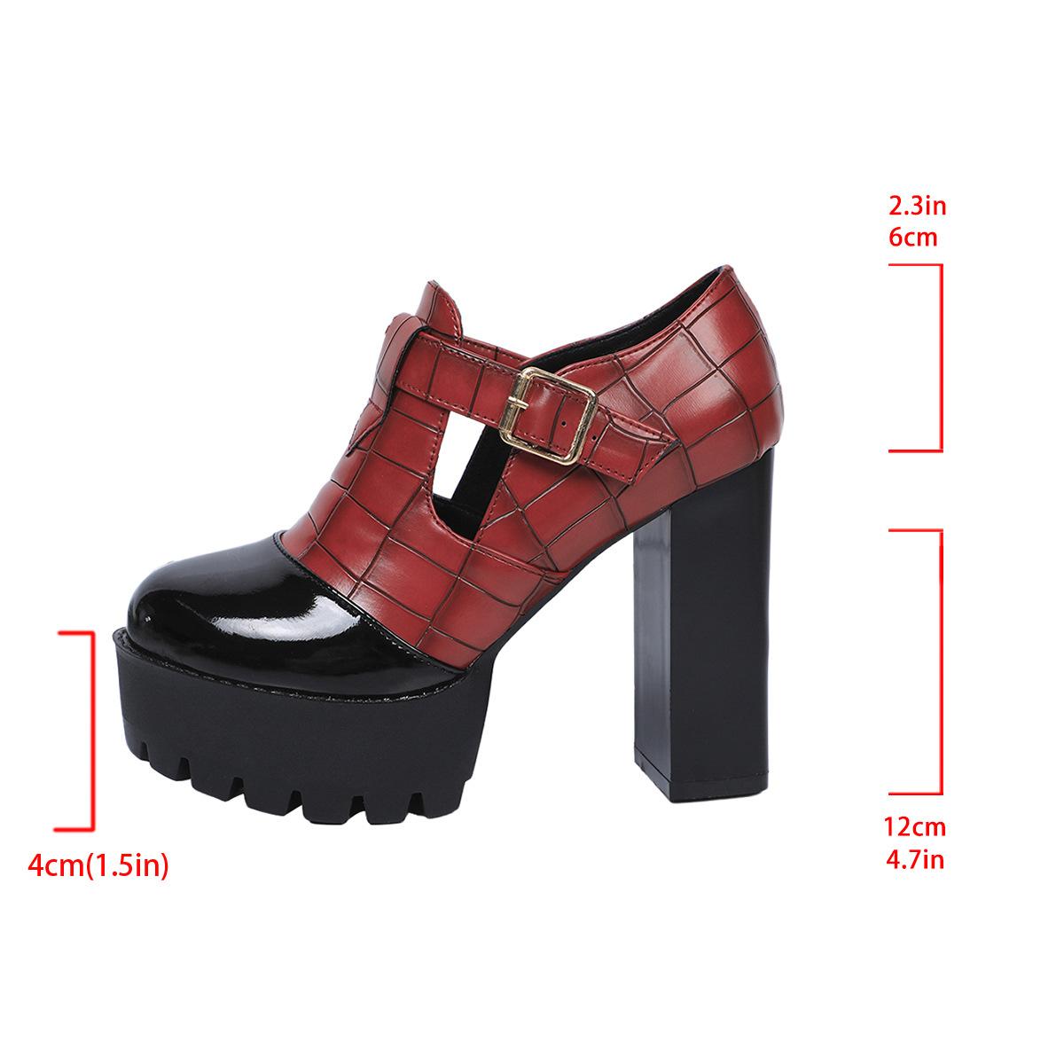 Elegant Deep Mouth Coarse Heel Casual Single Shoes for Women s Autumn New Color Blocked Fashion Comfortable Versatile Pumps 36 4723₽