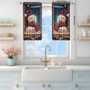 2pcs Christmas Snowman Outside The Window Printed Curtain for Home Decor - Rod Pocket Window Treatment for Bedroom, Office