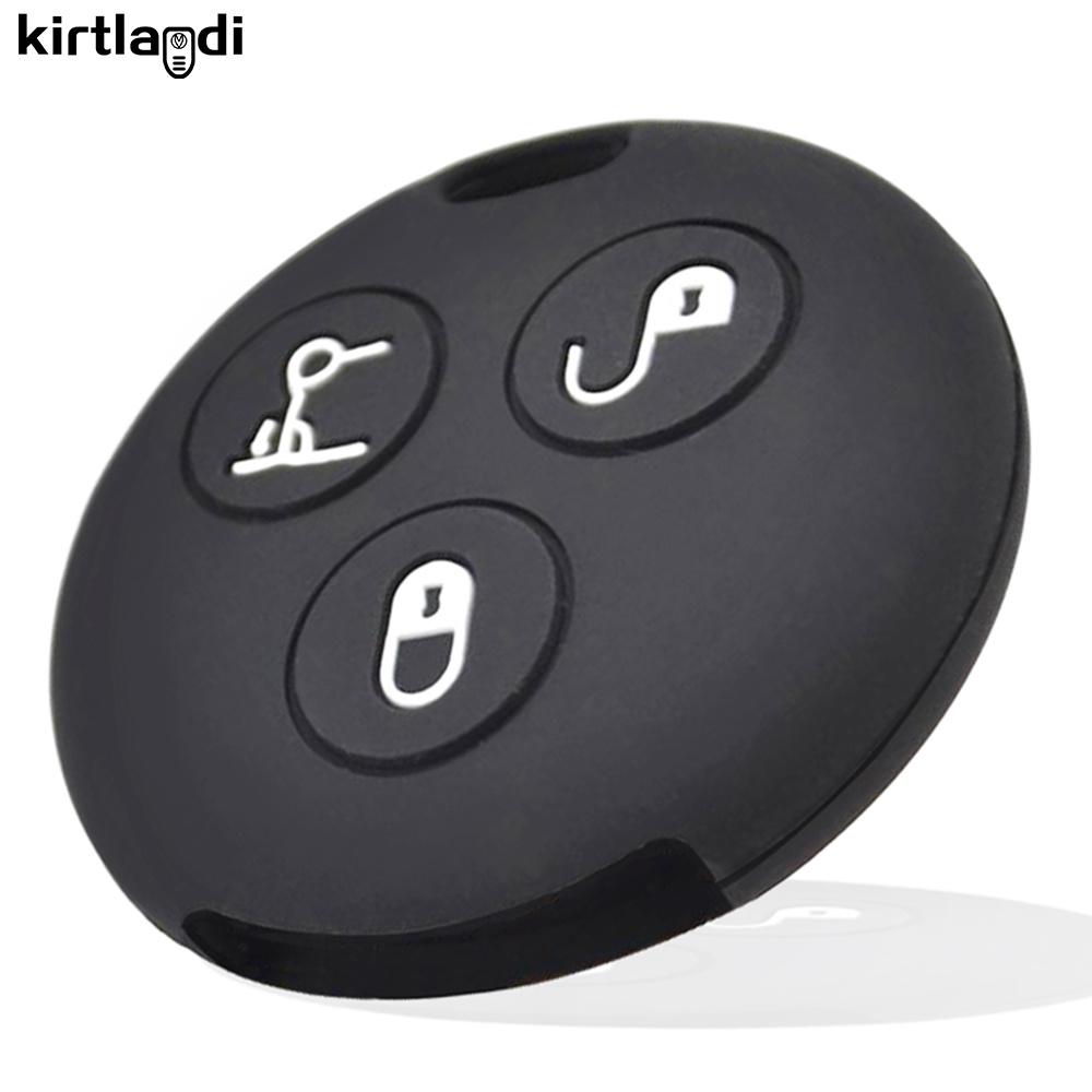 

Soft Silicone Key Cover Shell Fob For Mercedes Benz Smart City Fortwo 450 Forfour Roadster Coupe Case 3Buttons Bag Protector