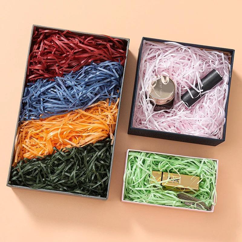 500g/1000g Färgglad Hackad Raffia Fyllning Krusat Papper Färgglad Fyllning för Födelsedagspresentlåda Fest Bröllop Juldekoration