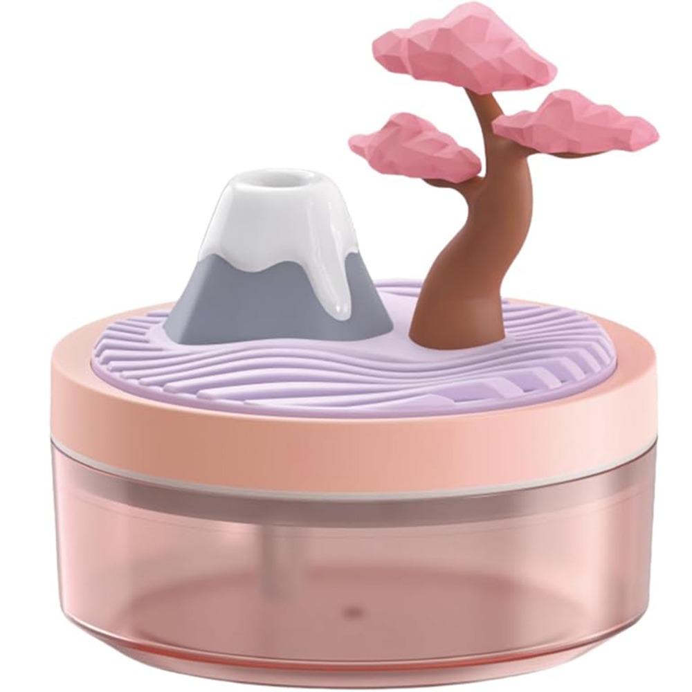 

Cartoon Landscape Humidifier 320ml Car Mist Maker Atmosphere Light Car Sprayer Office Style 2