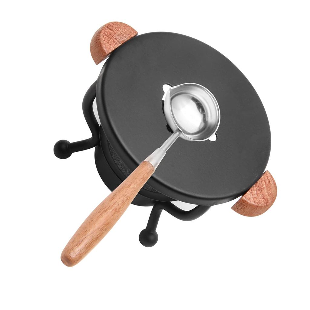 Metall Wachssiegelwärmer mit Löffel Praktischer Wachssiegelofen Wachsschmelztiegel für Siegelwachsperlen Briefumschlagstempel