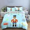 Nutcracker Christmas Pattern Bedding Duvet Cover Set  (1*Duvet Cover 2*Pillowcases, without duvet insert)
