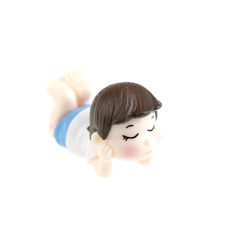 1 Pair Mini Lying Couples Dolls Garden Miniatures Figurine Diy Micro Landscape