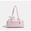 Japanese Style Nylon Itabag Large Capacity Cute Bow Decor Transparent Display Bag Crossbody Bag