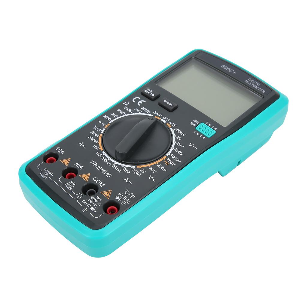 Multimetro Digitale 890C+ con Temperatura Protezione Anti-Bruciatura Automatica Misuratore di Tensione e Corrente