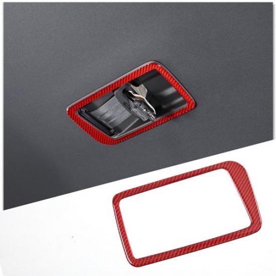 Red Carbon 2nd Row Seat Belt Buckle Frame Sticker For Honda Pilot 2016-