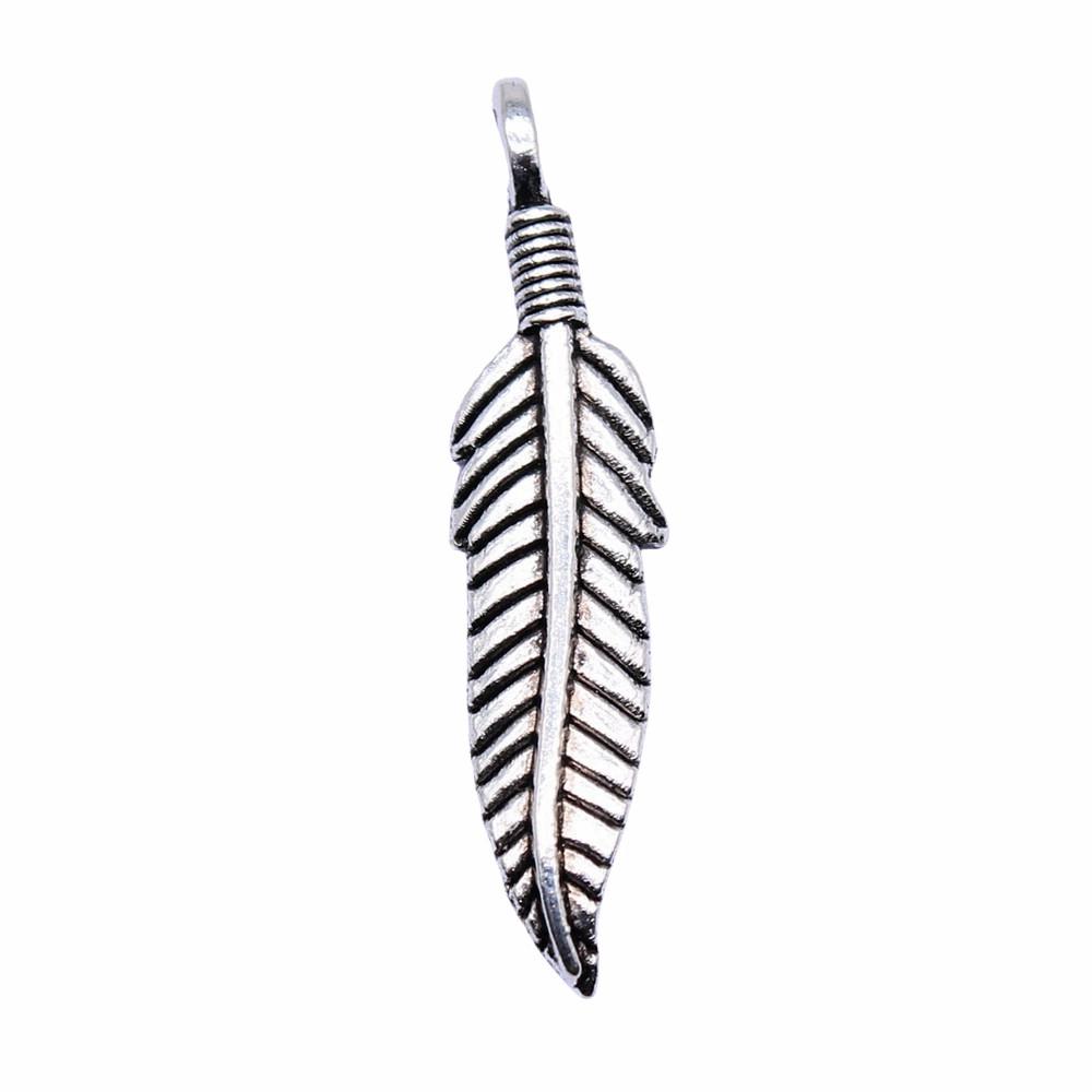 Feather Charms Multi Color Alloy Leaf Pendants For Boho Style DIY Jewelry Accessories