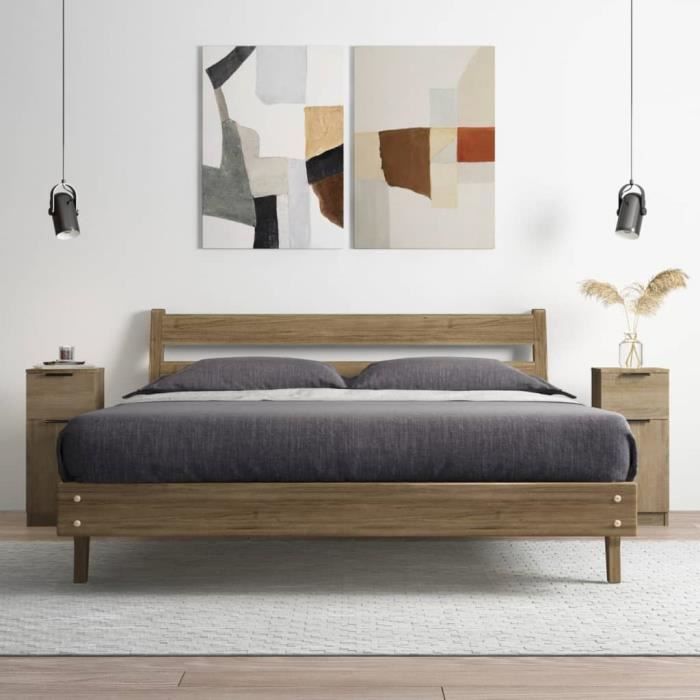 811122 vidaXL Buffets 2 Pcs Sonoma Oak 30x30x70 Cm Engineered Wood