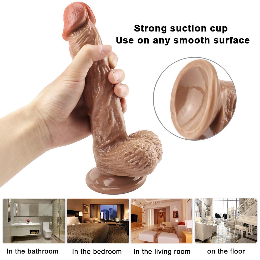 Dildo Adult Toys RUNYU Suction Cup Silicone Dildo Anal Butt Plug Sex Toys for Woman Men