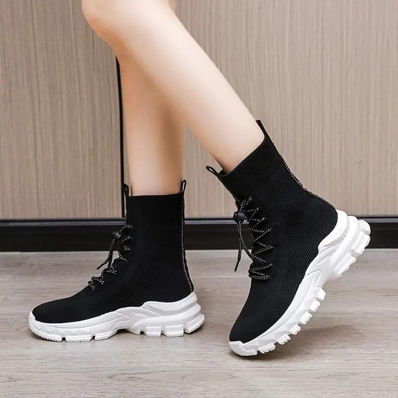 Fashion Fashion 2025 Spring Autumn High on Platform Ladies Footwear Original Offer Comfortable and Elegant Stylish Casual Women's Shoes
